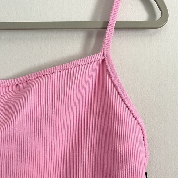 NEW Skin By Same Pink Ribbed Square Neck One Piece Swimsuit Women’s Size XXL - Picture 3 of 7